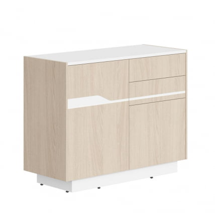 Комод с распашной дверью и 4 ящиками Line СФ-572102 Дуб светлый Белый_0
