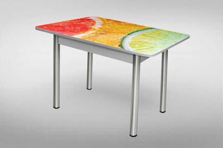 Стол обеденный Прямоугольный 1200х700 фп Малина ЛДСП серый_0