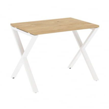 Стол рабочий LOFT VR.L-SRX-1.7 Металл белый Тиквуд светлый_0