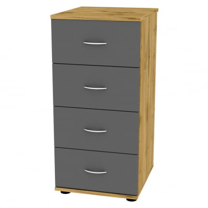 Комод Алиса(K3)856х401х459ручкаскоба96мм(ДВ-Графит)_0