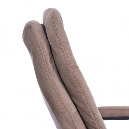 Кресло COMFORT Lux (22) metalBL ткань, светло-коричневый, KUB 03_10