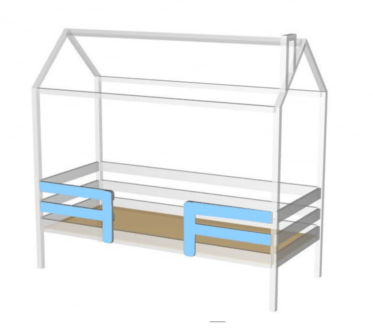 Кровать-домик RooRoom кд-2С Серый_1