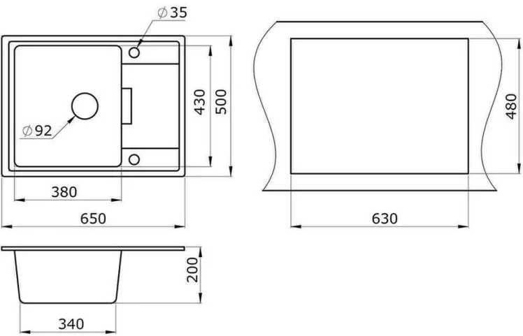 Кухонная мойка GRANULA 6503 Арктик_1