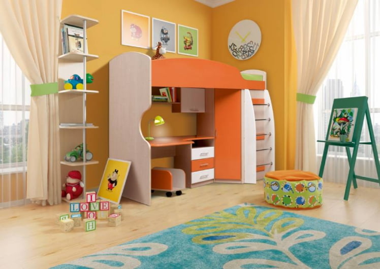 Уголок школьника Юниор-5 МДФ матовый Дуб молочный/Ярко-розовый/Белый_0