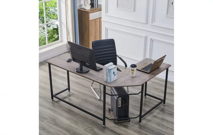 Угловой письменный стол KIWI Черный дуб BLACK OAK_1