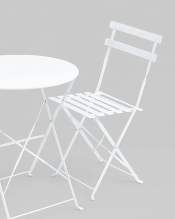Комплект стола и двух стульев Бистро Белый_15