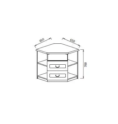 Тумба под ТВА угловая Гармония-4 (Клен)_1
