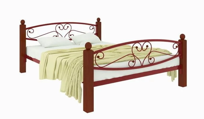 Кровать Каролина Lux plus 1400х1900 Красная_0