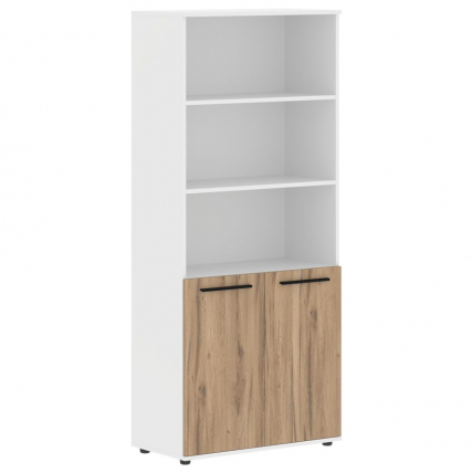 Шкаф с одним комплектом глухих малых дверей EDIS EHCS 85.5 Дуб Денвер светлый Черный Белый_0