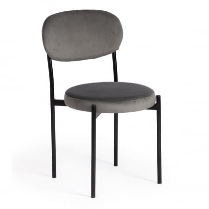 Стул REVO (mod. 7033) / 1 шт. в упаковке ткань/металл, 47х54х82 см, высота до сиденья 47 см, серый barkhat 26/черный_0