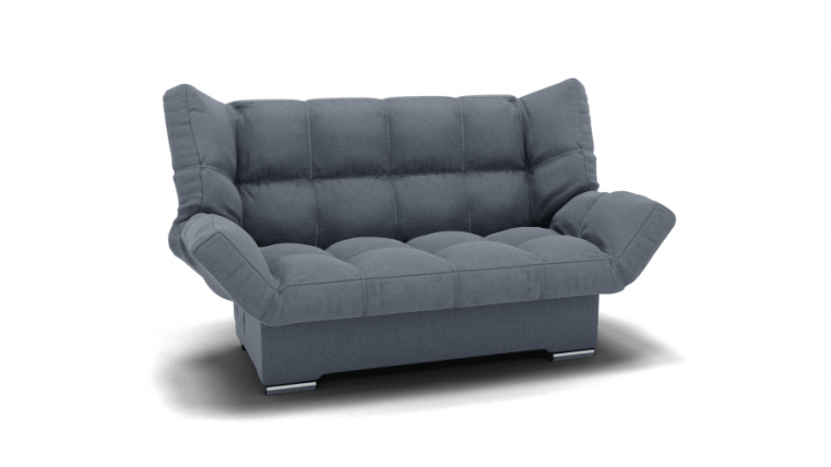 Диван Клик-Кляк (ЗР) Цвет фасада: Серый; Тип: Прямой; Материал фасада: Металл/Велюр_0