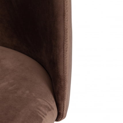 Стул MONRO (mod. 710) ткань/металл, 56х51х80 см, высота до сиденья 47 см, коричневый barkhat 12/черный_6