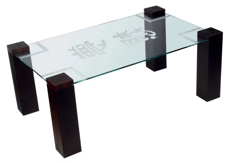 Стол журнальный Приз 2Н Венге прозр. с иероглиф_0