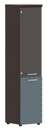 Шкаф колонка комбинированная с топом (правый) Torr LUX TLHC 42.2 R Венге Магия Серо-голубой_0