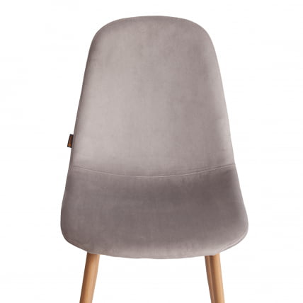 Стул БРЕЕЗЕ (мод. ДЖСC-58) Велюр/металл , 44 х 53 х 86 см, Лигхт грей (светло-серый) ХЛР14 / натуральный / BREEZE (mod. JSC-58) Light grey HLR14_5