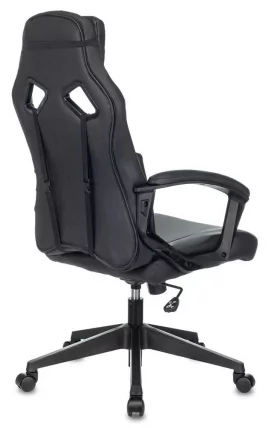 Геймерское кресло Бюрократ ZOMBIE DRIVER Черный-голубой_3