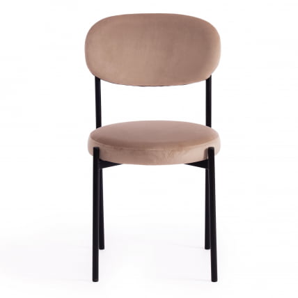 Стул REVO (mod. 7033) ткань/металл, 47х54х82 см, высота до сиденья 47 см, бежевый barkhat 5/черный_4