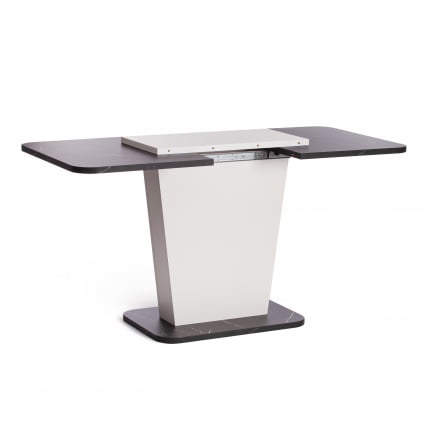 Стол обеденный GENT ЛДСП, 110-145x68,6x75,5 см, Мрамор Блэк Роял/Белый_5