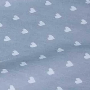 Комплект постельного белья детский белые сердца на сером_1
