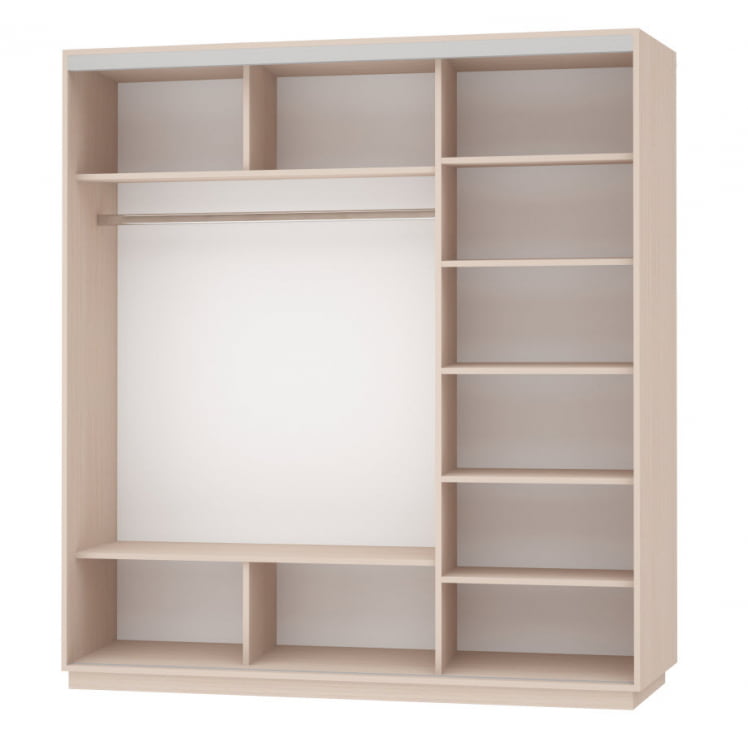 Шкаф-купе трехдверный Экспресс Трио Элемент 2100х2400h Белый снег_1