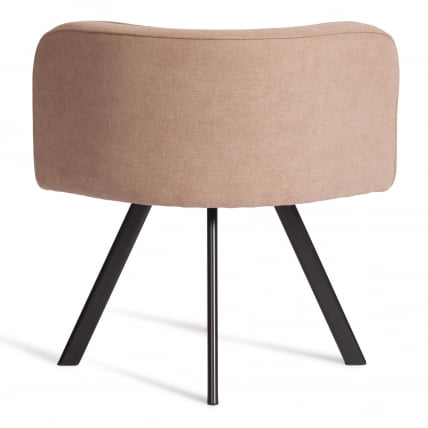 Комплект (стол, 4 стула) QUADRON (mod. PT14) Стол: МДФ/металл, стул: металл/шенилл, 100х100х73 см, 69х56х71 см, Beige (Бежевый) LY1701-4/черный_4