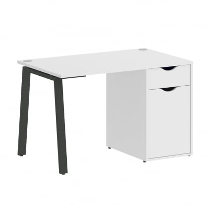 Стол письменный HOME OFFICE VR.SP-3-118.1.A Белый Бриллиант/Антрацит металл_0