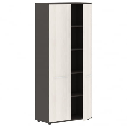 Шкаф с глухими дверьми EDIS EHCS 85.1 Ясень Траун Белый Мокко_1