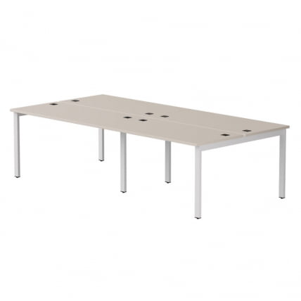 Бенч-система на 4 места на металлокаркасе, опоры 90 гр Everprof EVO 254S118 Кашемир Белый_0