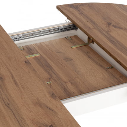 Стол обеденный SVELTO ЛДСП, опора-массив березы, 105 х 105 (140) х 74.5 см, Дуб Вотан/белый_8