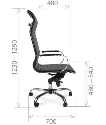 Кресло для руководителя Chairman 710 Черное_2