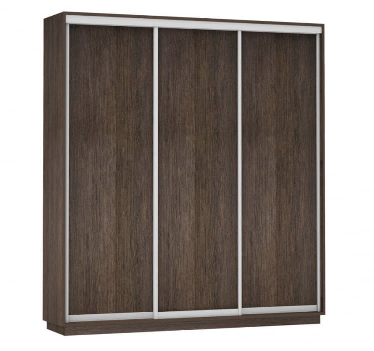 Шкаф-купе трехдверный Экспресс Трио Элемент 2100х2400h Дуб венге_0