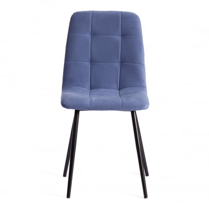 Стул CHILLY MAX Велюр/металл , 45 х 54 х 90 см , серо-голубой/черный_4
