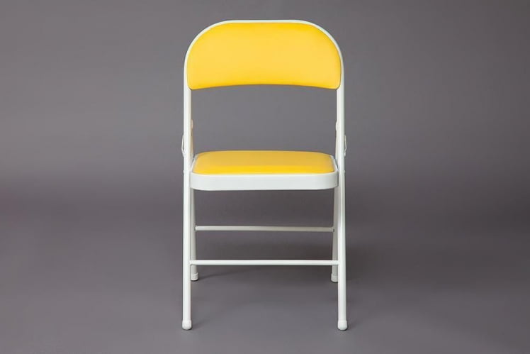 Стул складной FOLDER (mod. 032) / 1 шт. в упаковке каркас: металл, сиденье/спинка: экокожа, 41*51*76см, желтый_5