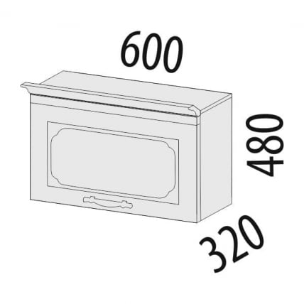 Шкаф над вытяжкой (с системой плавного закрывания) Милана 23.83.1_1