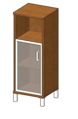 Стеллаж со стеклом в раме В421.4 R Дуб девон_0