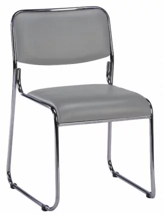 Кресло для посетителей Everprof Fix Chrome экокожа Серый_0