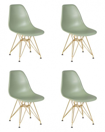 Стул обеденный ДОБРИН ДСР (ножки золотые, цвет мятный (НКС-Г-09)) 4 шт / DOBRIN DSR (NX-G-09))_0