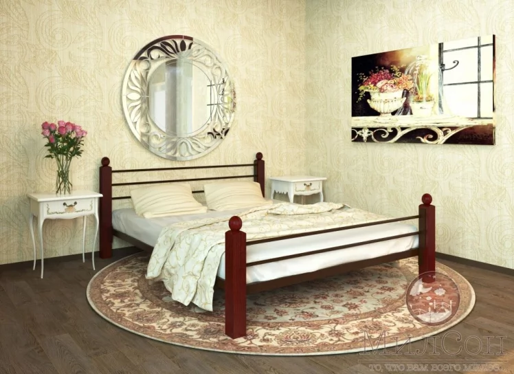 Кровать Милана Lux plus 1600х2000 Коричневая_1