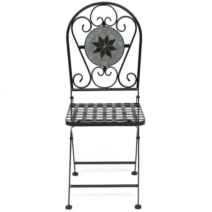 Стул Secret de Maison VICENZA (mod. PL08-1070-1-GBRN) металл, 36х35х91см, черный/плитка ASTRA_1