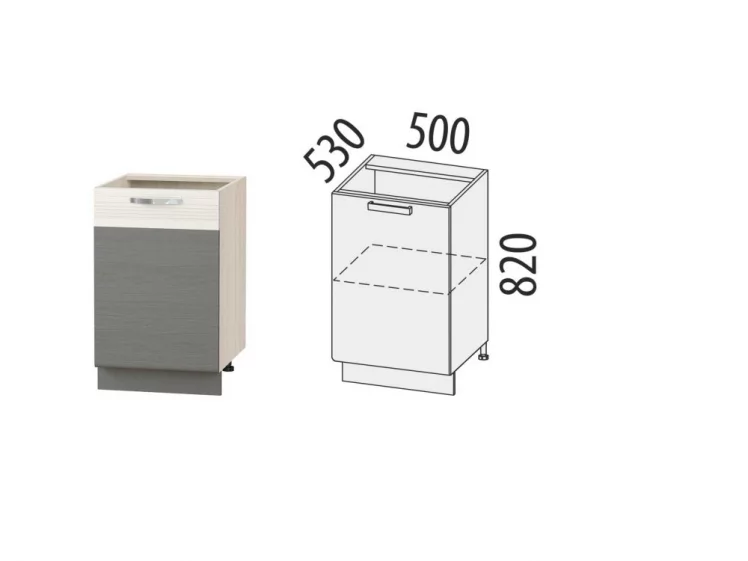 Напольный шкаф (лев/прав) Графит 74.61 Сосна Астрид/Ваниль/Графит_1