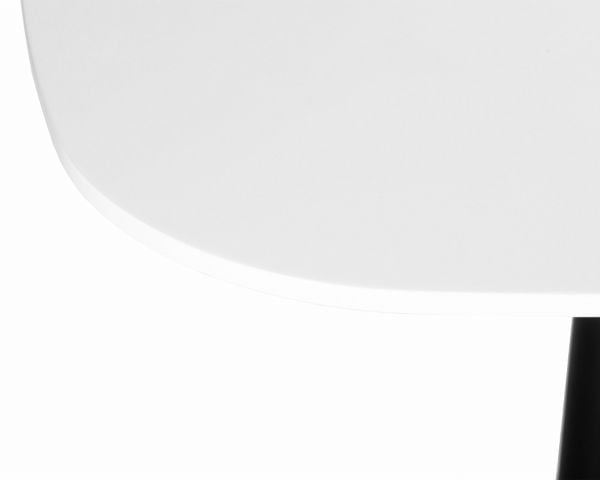 Стол обеденный DOBRIN OTIS (белая столешница, черное основание)_1