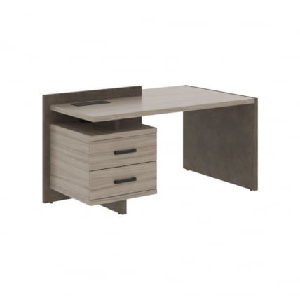 Стол руководителя левый WOOD&STONE СФ-531331 Дрифтвуд Бетон Чикаго темный_0