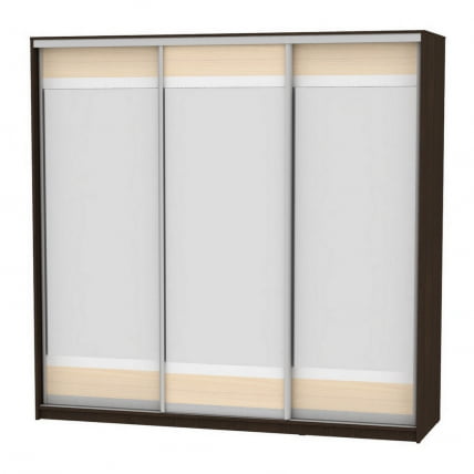 Шкаф-купе B-220х235х60-3(Венге-ДМ-D10D10D10)_0