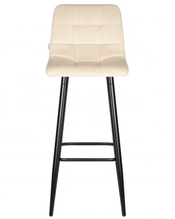 Стул барный DOBRIN NICOLE (черные матовые ножки, кремовый велюр (108-113))_5