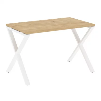 Стол рабочий LOFT VR.L-SRX-2.7 Металл белый Тиквуд светлый_0