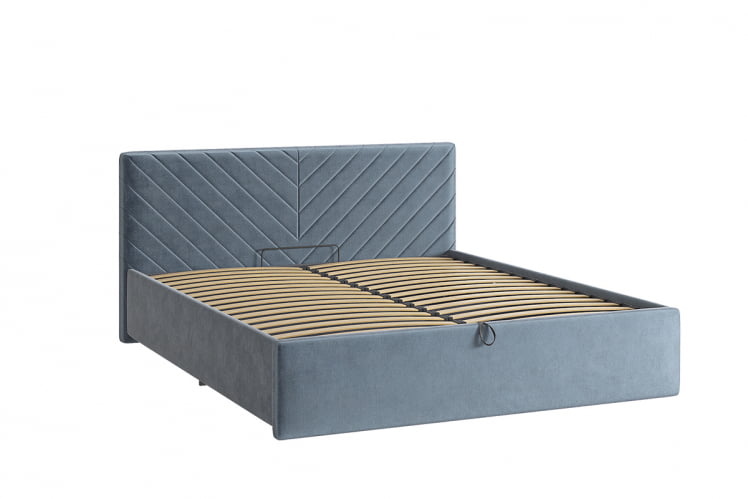 Кровать 1.6 Сандра 2 с подъем. механизмом ZP.KM1.6-12.2 изумруд (велюр)_1