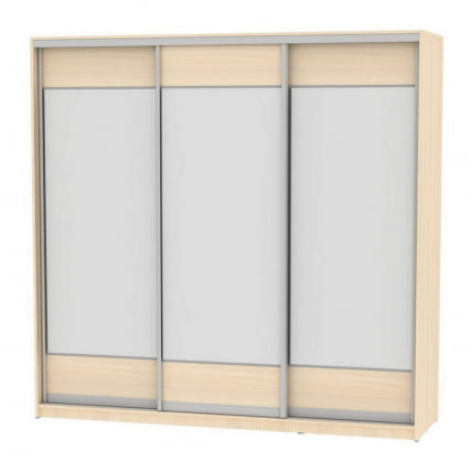 Шкаф-купе B-230х235х60-3(ДМ-D8D8D8)_0