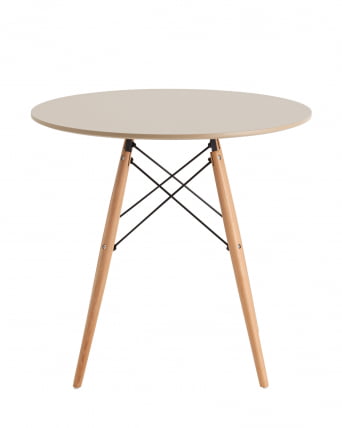 Стол Eames DSW NEW D80 бежевый_0