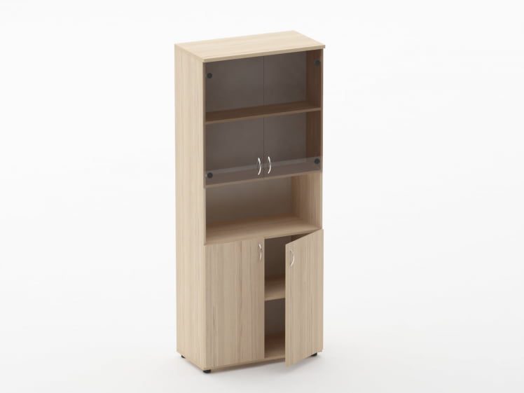 Шкаф высокий со стеклом и нишей Twin 16.16.161 Туя_1