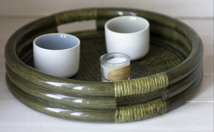 Поднос круглый 21/03 олива_1